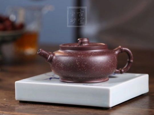 《金砂竹韻》宜興紫砂壺純手工底槽青，段泥泡茶壺